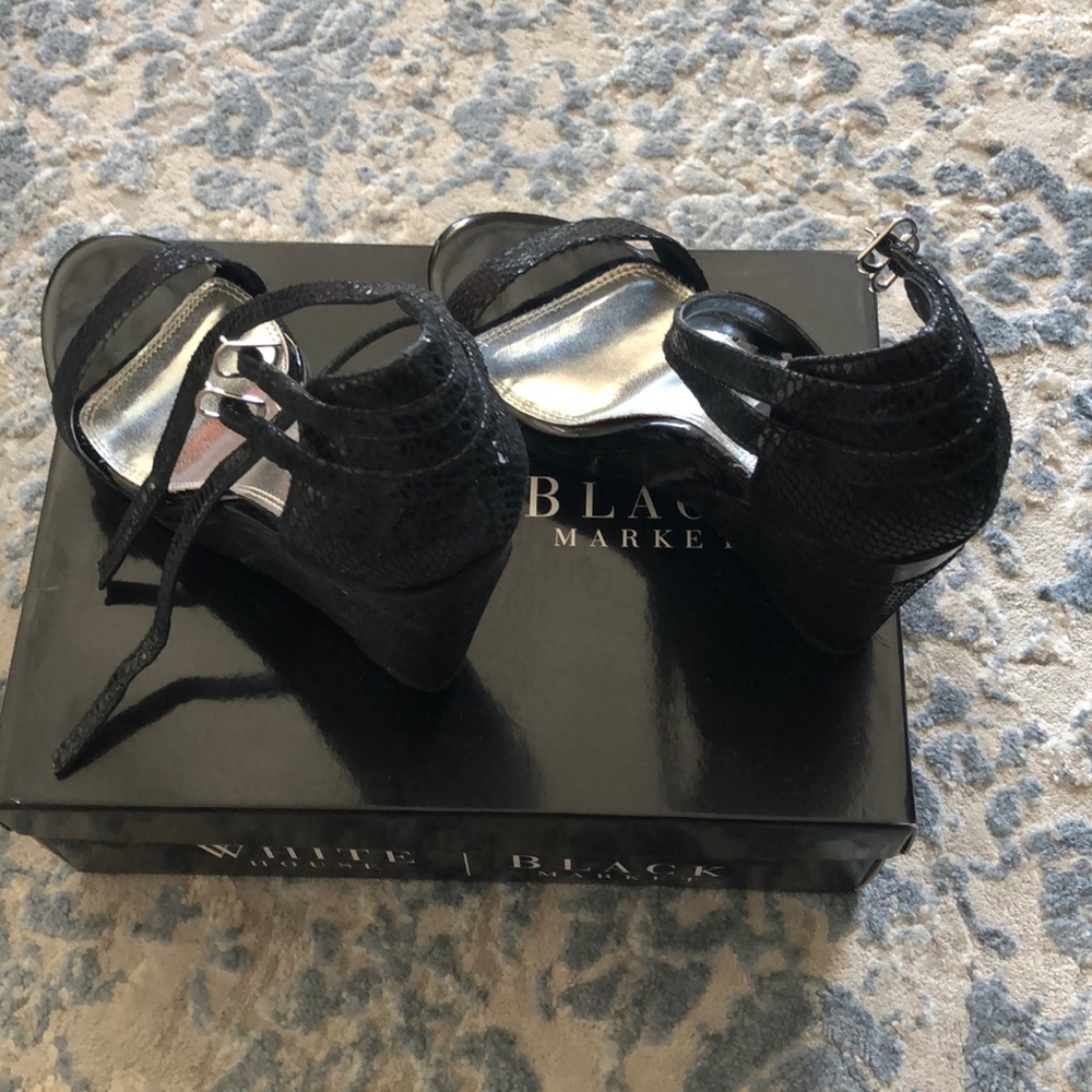 WHBM espadrille styled sandal heels.